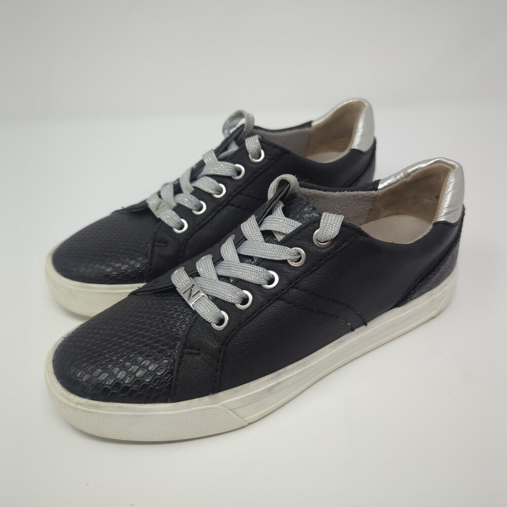 NATURALIZER Astara Sneakers Womens Shoes In Black Leather Size 7.5